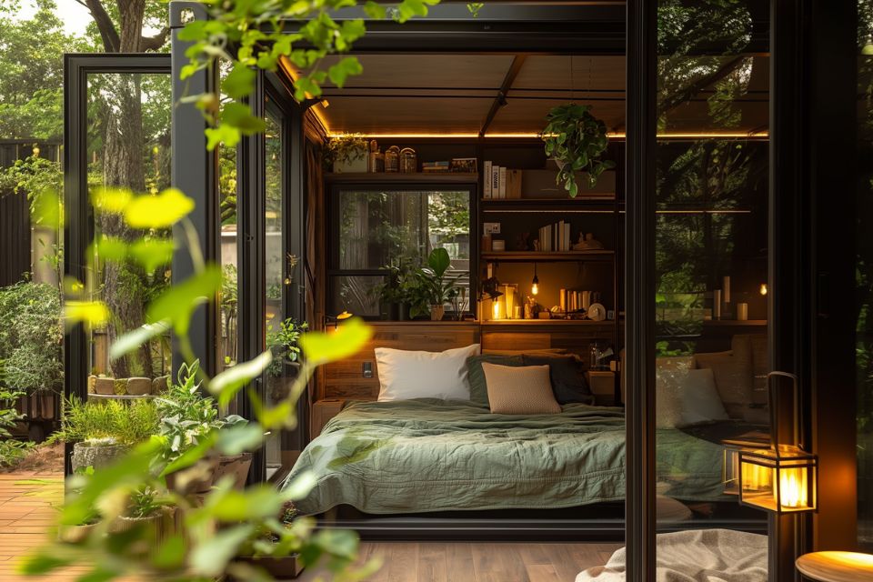 How many bedrooms can fit in a 40ft container?
