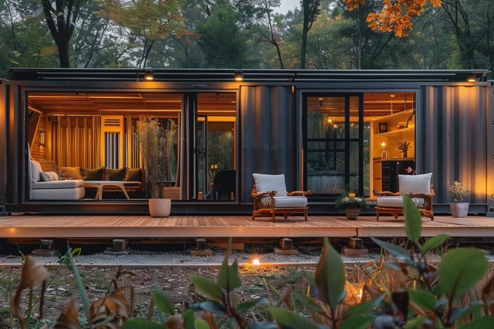 How do you heat a shipping container home?