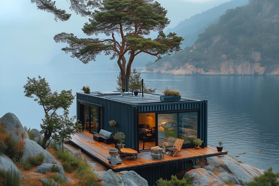 What size shipping container is best for a house?
